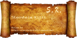 Sternheim Kitti névjegykártya